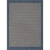 Medusa Odin Blue 9 ft. 3 in. x 12 ft. 6 in. Solid and Striped Border Indoor Outdoor Distressed Flat Weave Area Rug by Well Woven -Linon Home Decor Sales blue well woven outdoor rugs med 34 8 64 1000