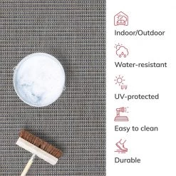 Medusa Odin Blue 9 ft. 3 in. x 12 ft. 6 in. Solid and Striped Border Indoor Outdoor Distressed Flat Weave Area Rug by Well Woven -Linon Home Decor Sales blue well woven outdoor rugs med 34 8 76 1000