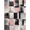 Good Vibes Louisa Blush Pink Modern Geometric Boxes 5 ft. 3 in. x 7 ft. 3 in. Area Rug by Well Woven 1 Good Vibes Louisa Blush Pink Modern Geometric Boxes 5 ft. 3 in. x 7 ft. 3 in. Area Rug by Well Woven -Linon Home Decor Sales blush pink well woven area rugs gv 77 5 64 1000