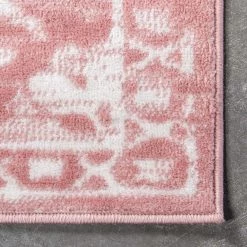 Dazzle Disa Blush Vintage Distressed Medallion Oriental 7 ft. 3 in. x 9 ft. 3 in. Area Rug by Well Woven -Linon Home Decor Sales blush well woven area rugs dz 00 6 1f 1000