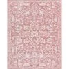 Dazzle Disa Blush Vintage Distressed Medallion Oriental 7 ft. 3 in. x 9 ft. 3 in. Area Rug by Well Woven