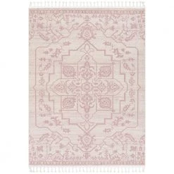 Loop-De-Loop Valentina Blush 7 ft. 10 in. x 10 ft. 6 in. Oriental Medallion Area Rug by Well Woven