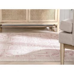 Loop-De-Loop Valentina Blush 7 ft. 10 in. x 10 ft. 6 in. Oriental Medallion Area Rug by Well Woven 17 Loop-De-Loop Valentina Blush 7 ft. 10 in. x 10 ft. 6 in. Oriental Medallion Area Rug by Well Woven -Linon Home Decor Sales blush well woven area rugs ldl 249 7 76 1000