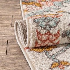 Mystic Gwendolyn Modern Bohemian Vintage Medallion Blush 3 ft. 11 in. x 5 ft. 3 in. Area Rug by Well Woven -Linon Home Decor Sales blush well woven area rugs mc 199 4 1f 1000