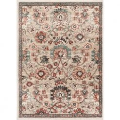 Mystic Harper Modern Bohemian Vintage Floral Blush 5 ft. 3 in. x 7 ft. 3 in. Area Rug by Well Woven