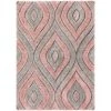 San Francisco Malibu Blush Modern Geometric Trellis Ogee 5 ft. 3 in. x 7 ft. 3 in. 3D Carved Shag Area Rug by Well Woven -Linon Home Decor Sales blush well woven area rugs sf 19 5 64 1000