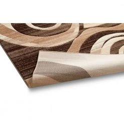 Ruby Whirlwind Brown 8 ft. x 10 ft. Modern Area Rug by Well Woven -Linon Home Decor Sales brown well woven area rugs 600587 1f 1000