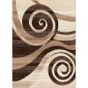 Ruby Whirlwind Brown 8 ft. x 10 ft. Modern Area Rug by Well Woven -Linon Home Decor Sales brown well woven area rugs 600587 64 1000