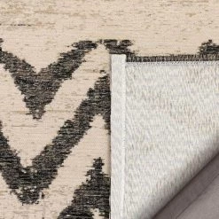 LaaLaa Cassino Contemporary Chevron Flat-Weave Brown 5 ft. 3 in. x 7 ft. 3 in. Area Rug by Well Woven -Linon Home Decor Sales brown well woven area rugs ll 88 5 44 1000