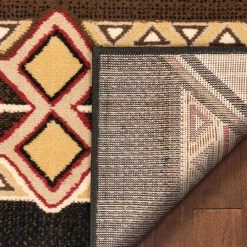 Persa Dakota Tribal Aztec Southwestern Brown 5 ft. 3 in. x 7 ft. 3 in. Area Rug by Well Woven -Linon Home Decor Sales brown well woven area rugs pa 128 5 fa 1000