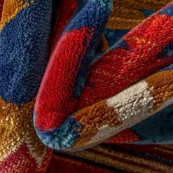 Tulsa Lea Traditional Southwestern Geometric Crimson/Red 7 ft. 10 in. x 10 ft. 6 in. Area Rug by Well Woven -Linon Home Decor Sales crimson red well woven area rugs tu 100 7 4f 1000