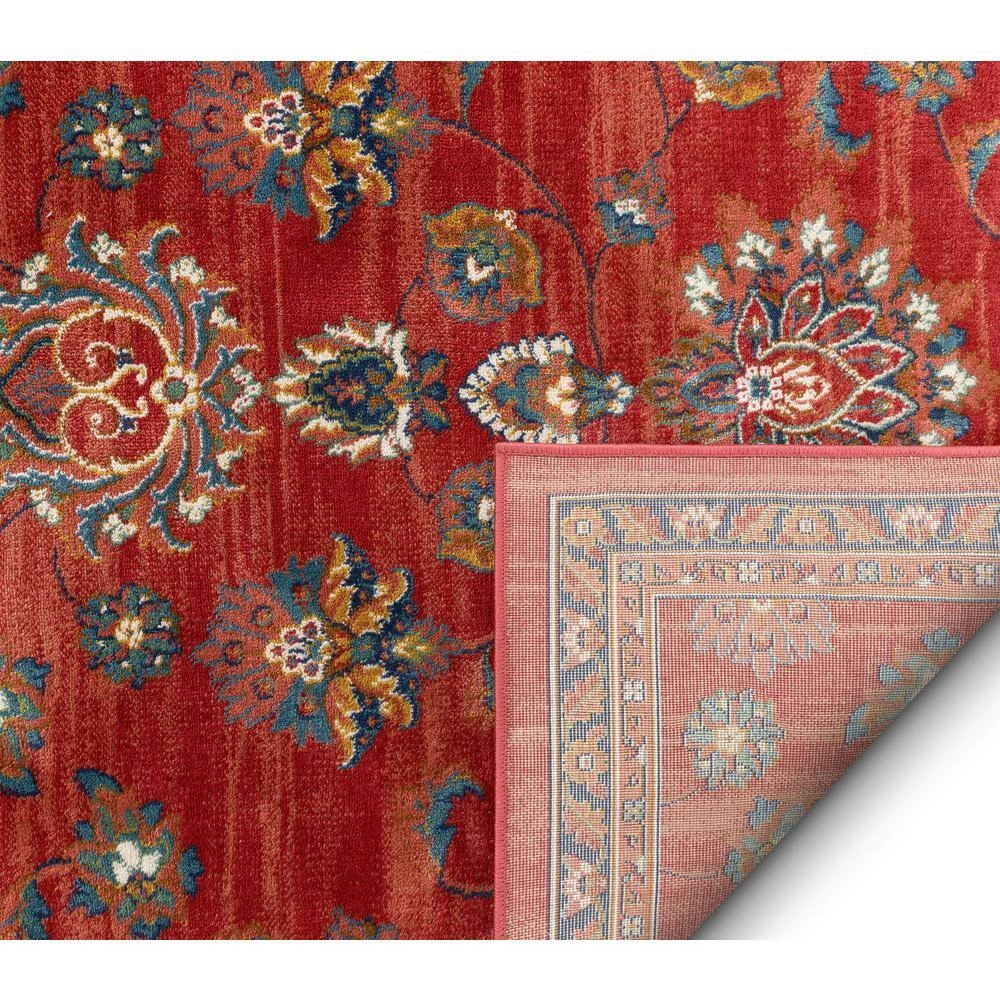 Tulsa Arya Traditional Vintage Oriental Crimson/ Red 3 ft. 11 in. x 5 ft. 3 in. Area Rug by Well Woven 6 Tulsa Arya Traditional Vintage Oriental Crimson/ Red 3 ft. 11 in. x 5 ft. 3 in. Area Rug by Well Woven - Image 4