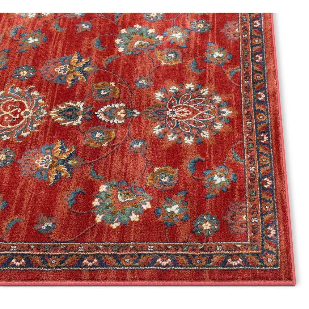 Tulsa Arya Traditional Vintage Oriental Crimson/ Red 3 ft. 11 in. x 5 ft. 3 in. Area Rug by Well Woven 5 Tulsa Arya Traditional Vintage Oriental Crimson/ Red 3 ft. 11 in. x 5 ft. 3 in. Area Rug by Well Woven - Image 3