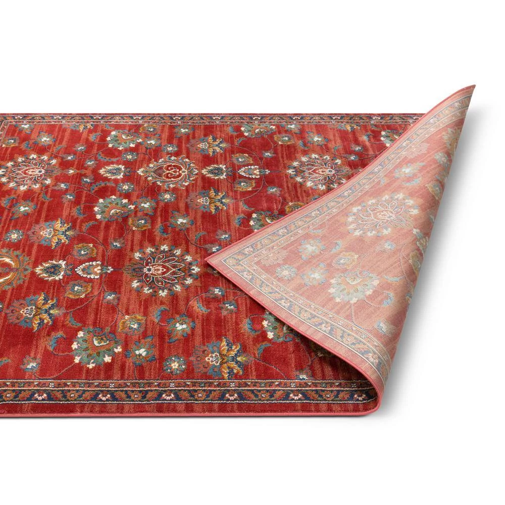 Tulsa Arya Traditional Vintage Oriental Crimson/ Red 3 ft. 11 in. x 5 ft. 3 in. Area Rug by Well Woven 8 Tulsa Arya Traditional Vintage Oriental Crimson/ Red 3 ft. 11 in. x 5 ft. 3 in. Area Rug by Well Woven - Image 6