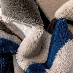 Good Vibes Belle Modern Abstract Geometric Dark Blue 5 ft. 3 in. x 7 ft. 3 in. 3D Textured Area Rug by Well Woven -Linon Home Decor Sales dark blue well woven area rugs gv 24 5 c3 1000