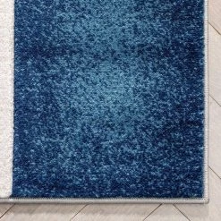 Good Vibes Belle Modern Abstract Geometric Dark Blue 5 ft. 3 in. x 7 ft. 3 in. 3D Textured Area Rug by Well Woven -Linon Home Decor Sales dark blue well woven area rugs gv 24 5 fa 1000