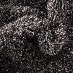 Juni Halden Solid Dark Grey 5 ft. 3 in. x 7 ft. 3 in. Nordic Thick Area Rug by Well Woven -Linon Home Decor Sales dark grey well woven area rugs ju 17 5 4f 1000