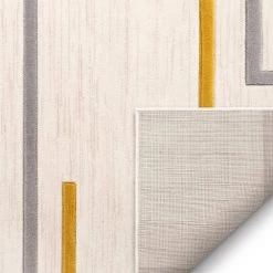 Good Vibes Fiona Gold Modern Geometric Lines 5 ft. 3 in. x 7 ft. 3 in. Area Rug by Well Woven 15 Good Vibes Fiona Gold Modern Geometric Lines 5 ft. 3 in. x 7 ft. 3 in. Area Rug by Well Woven -Linon Home Decor Sales gold well woven area rugs gv 91 5 4f 1000