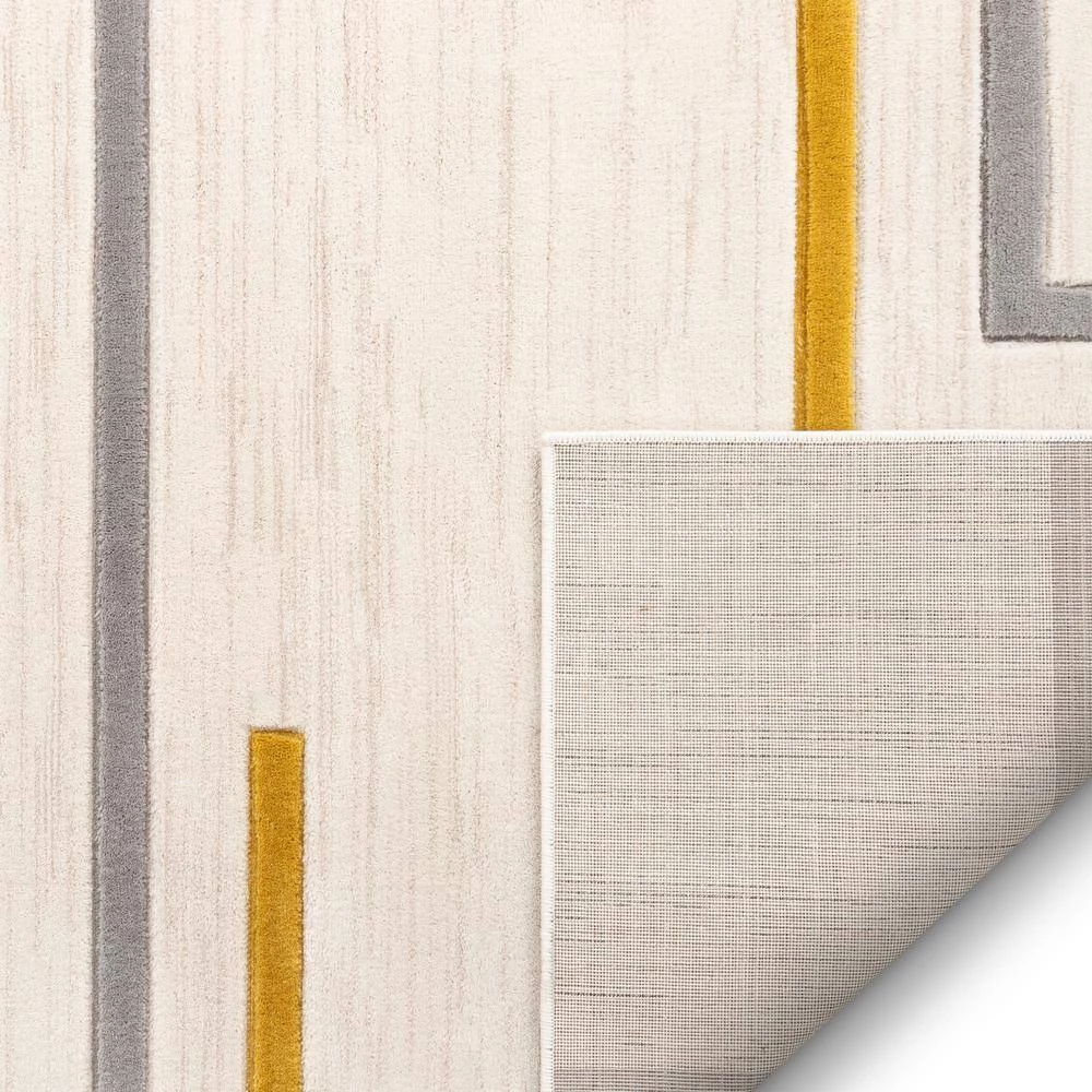 Good Vibes Fiona Gold Modern Geometric Lines 5 ft. 3 in. x 7 ft. 3 in. Area Rug by Well Woven 7 Good Vibes Fiona Gold Modern Geometric Lines 5 ft. 3 in. x 7 ft. 3 in. Area Rug by Well Woven - Image 5