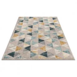 Mystic Simone Modern Geometric Gold 5 ft. 3 in. x 7 ft. 3 in. Area Rug by Well Woven -Linon Home Decor Sales gold well woven area rugs mc 315 5 44 1000