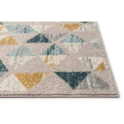 Mystic Simone Modern Geometric Gold 5 ft. 3 in. x 7 ft. 3 in. Area Rug by Well Woven -Linon Home Decor Sales gold well woven area rugs mc 315 5 4f 1000