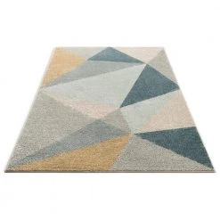 Mystic Zelda Modern Geometric Gold 7 ft. 10 in. x 9 ft. 10 in. Area Rug by Well Woven -Linon Home Decor Sales gold well woven area rugs mc 335 7 44 1000