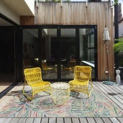 Tempte Grey and Green 7 ft. W x 9 ft. L Washable Polyester Indoor/Outdoor Area Rug by Linon Home Decor -Linon Home Decor Sales gray green linon home decor outdoor rugs thdr04034 1f 1000