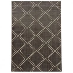 Lisbon Kamron Grey Ivory 8 ft. x 10 ft. Area Rug by Linon Home Decor