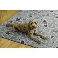 Delta Green and Ivory 7 ft. W x 9 ft. L Washable Polyester Indoor/Outdoor Area Rug by Linon Home Decor -Linon Home Decor Sales green ivory linon home decor outdoor rugs thdr04070 1f 1000