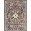 Miro Lyon Green Red Rust 7 ft. 10 in. x 9 ft. 10 in. Vintage Bohemian Medallion Oriental Botanical Area Rug by Well Woven