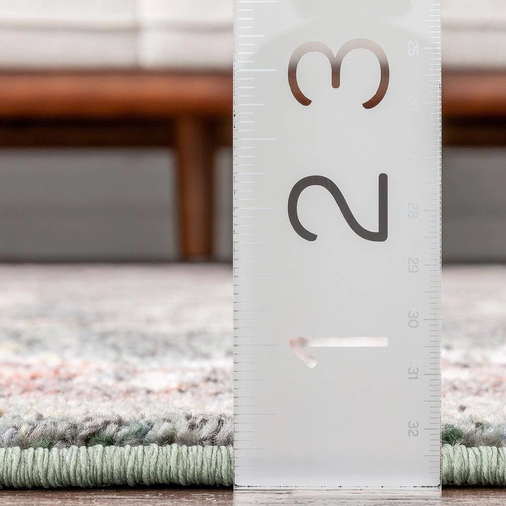 Miro Lyon Green Red Rust 7 ft. 10 in. x 9 ft. 10 in. Vintage Bohemian Medallion Oriental Botanical Area Rug by Well Woven 9 Miro Lyon Green Red Rust 7 ft. 10 in. x 9 ft. 10 in. Vintage Bohemian Medallion Oriental Botanical Area Rug by Well Woven - Image 7