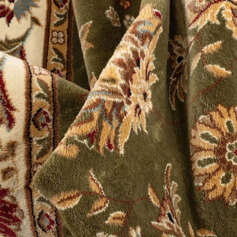 Timeless Abbasi Green Traditional Oriental 8 ft. x 8 ft. Round Area Rug by Well Woven 8 Timeless Abbasi Green Traditional Oriental 8 ft. x 8 ft. Round Area Rug by Well Woven - Image 6