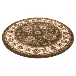 Timeless Abbasi Green Traditional Oriental 8 ft. x 8 ft. Round Area Rug by Well Woven 11 Timeless Abbasi Green Traditional Oriental 8 ft. x 8 ft. Round Area Rug by Well Woven -Linon Home Decor Sales green well woven area rugs 36059 4f 1000