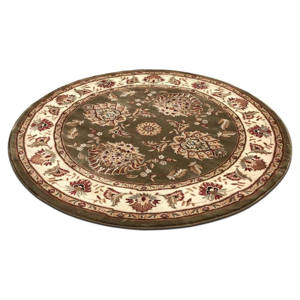 Timeless Abbasi Green Traditional Oriental 8 ft. x 8 ft. Round Area Rug by Well Woven 6 Timeless Abbasi Green Traditional Oriental 8 ft. x 8 ft. Round Area Rug by Well Woven - Image 4
