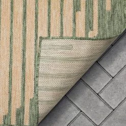 Medusa Alder Green 2 ft. 7 in. x 9 ft. 10 in. Runner Indoor/Outdoor Area Rug by Well Woven -Linon Home Decor Sales green well woven outdoor rugs med 175 2l 44 1000