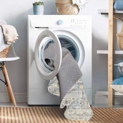 Washable Phillip Grey/Beige 5 ft. x 7 ft. Abstract Rectangle Area Rug by Linon Home Decor -Linon Home Decor Sales grey beige linon home decor area rugs thd03315 44 1000