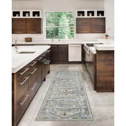 Washable Phillip Grey/Beige 2 ft. x 8 ft. by Linon Home Decor -Linon Home Decor Sales grey beige linon home decor area rugs thdr03911 31 1000