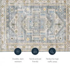 Washable Phillip Grey/Beige 2 ft. x 8 ft. by Linon Home Decor -Linon Home Decor Sales grey beige linon home decor area rugs thdr03911 4f 1000