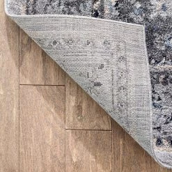 Topkapi Novara Vintage Oriental Medallion Pattern Grey Blue 7 ft. 10 in. x 9 ft. 10 in. Distressed Area Rug by Well Woven -Linon Home Decor Sales grey blue well woven area rugs top 47 7 44 1000