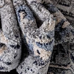 Topkapi Novara Vintage Oriental Medallion Pattern Grey Blue 7 ft. 10 in. x 9 ft. 10 in. Distressed Area Rug by Well Woven -Linon Home Decor Sales grey blue well woven area rugs top 47 7 4f 1000