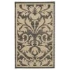 Kobe Damask Gray and Bone 4 ft. 4 in. x 7 ft. 3 in. Area Rug by Linon Home Decor