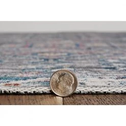 Washable Aztek Grey/Green 5 ft. x 7 ft. Abstract Rectangle Area Rug by Linon Home Decor -Linon Home Decor Sales grey green linon home decor area rugs thd03327 4f 1000