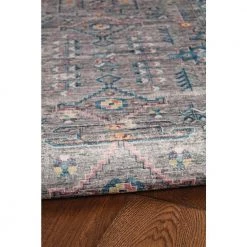 Washable Aztek Grey/Green 2 ft. x 8 ft. by Linon Home Decor -Linon Home Decor Sales grey green linon home decor area rugs thdr03912 fa 1000