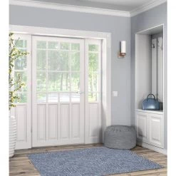 Washable Liam Grey/Ivory 3 ft. x 5 ft. Abstract Rectangle Area Rug by Linon Home Decor -Linon Home Decor Sales grey ivory linon home decor area rugs thd03402 31 1000