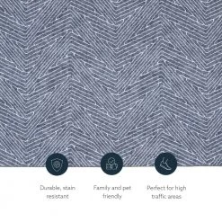 Washable Liam Grey/Ivory 5 ft. x 7 ft. Abstract Rectangle Area Rug by Linon Home Decor -Linon Home Decor Sales grey ivory linon home decor area rugs thd03403 1f 1000