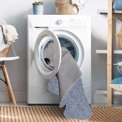 Washable Liam Grey/Ivory 5 ft. x 7 ft. Abstract Rectangle Area Rug by Linon Home Decor -Linon Home Decor Sales grey ivory linon home decor area rugs thd03403 44 1000