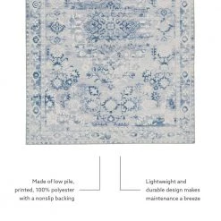 Washable Willis Grey/Ivory 2 ft. x 8 ft. by Linon Home Decor -Linon Home Decor Sales grey ivory linon home decor area rugs thdr03924 1f 1000