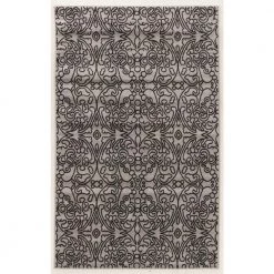 Callista iForum Gray and Black 4 ft. 4 in. x 7 ft. 3 Area Rug by Linon Home Decor