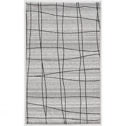 Callista Mod Plaid Gray 4 ft. 4 in. x 7 ft. 4 Area Rug by Linon Home Decor