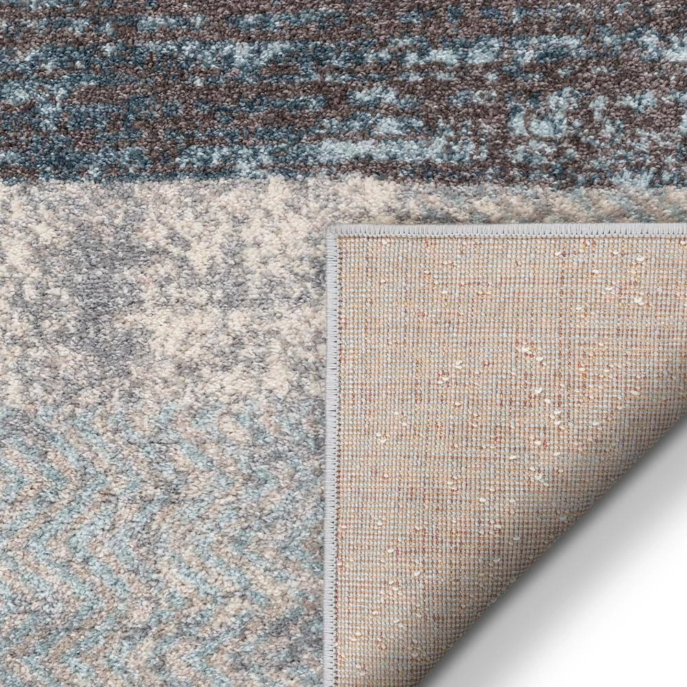 Sydney Laken Grey Modern Distressed Geometric 7 ft. 10 in. x 9 ft. 10 in. Area Rug by Well Woven 8 Sydney Laken Grey Modern Distressed Geometric 7 ft. 10 in. x 9 ft. 10 in. Area Rug by Well Woven - Image 6